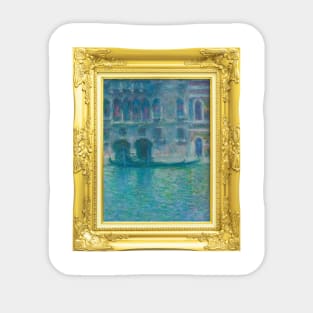 PANTONE MONET -  Gold Frame Palazzo da Mula, Venice (1908) by Claude Monet Sticker